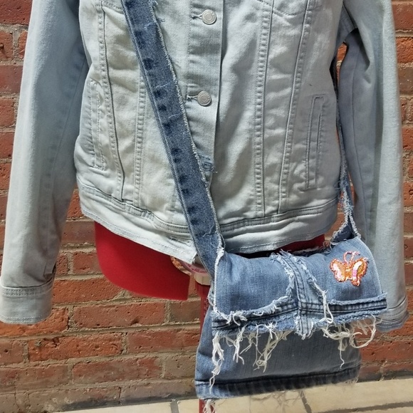 Denim jean crossboby bag - Picture 2 of 8